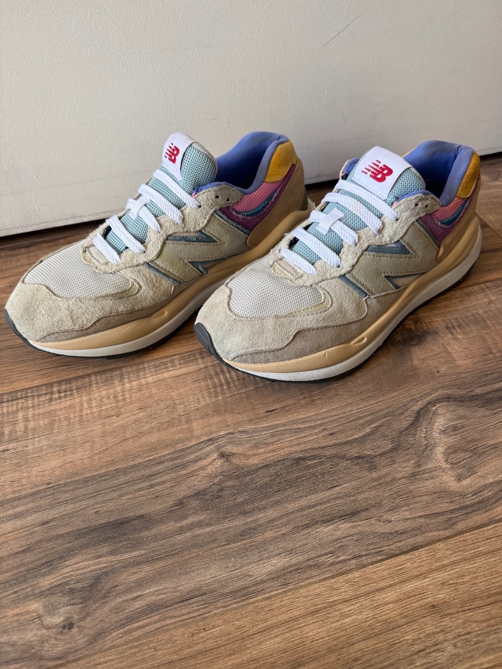 RARE New Balance 57/40 sneakers Calm Taupe Vibrant Apricot size 8.5M / 10L
